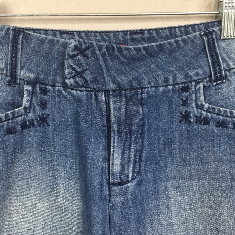 Mossimo Blue Jean Wide Leg Capris Size Large - Picture 2 of 11
